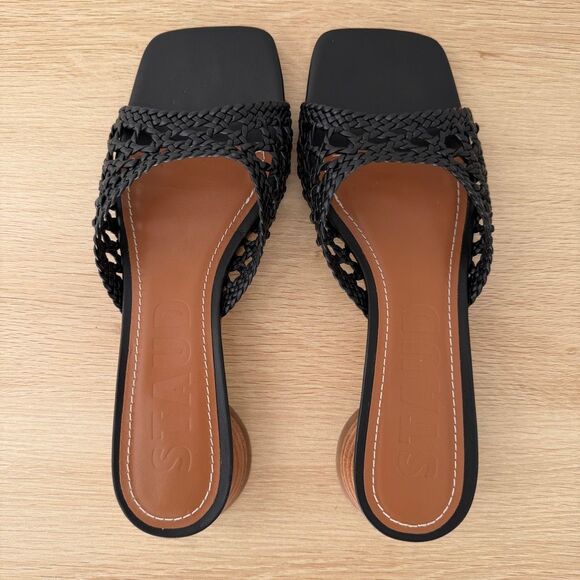 STAUD Simone Crochet Heel Black 39 Sandals - Picture 5 of 9